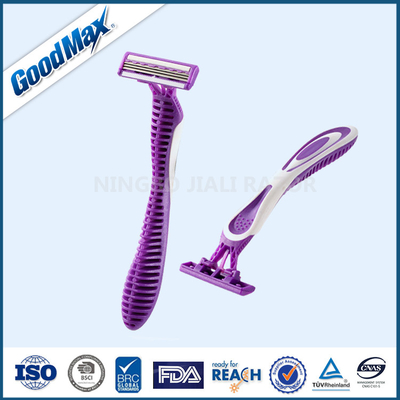 Lubricating Strip Triple Blade Women Razor , Any Color Multi Blade Razor